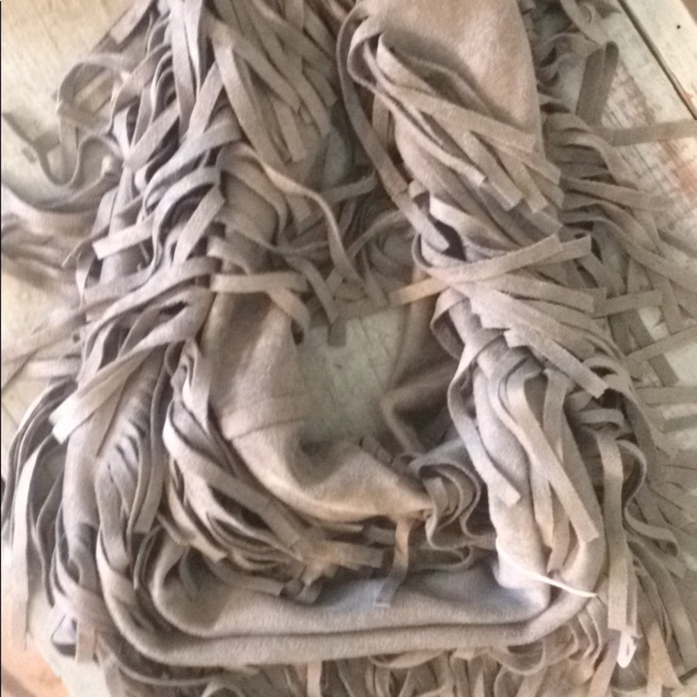 Suede Fringe scarf